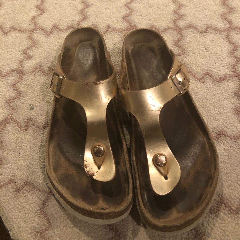 Used rose gold Birkenstock size 10